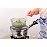 下村企販 片手鍋 ゆで名人 ザル付片手鍋 20cm IH対応 ステンレス製 日本製 278989 1個（直送品）