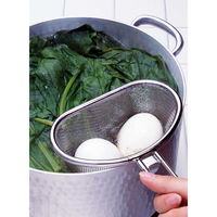 下村企販 ザル 手つきザル ママクック ハーフストレーナー ステンレス 305051 1個（直送品）