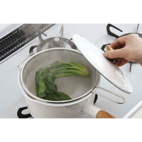 下村企販 ザル ママクック 鍋にのせて蒸しザル ステンレス 305052 1個（直送品）
