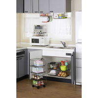 下村企販 キッチン収納 キッチンバスケット 吊り戸棚下 ラップホルダー ブラウン 329331 1個（直送品）