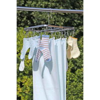 下村企販 洗濯ハンガー ステンレス 角ハンガー からみにくいステンレスハンガー 16ピンチ ハンガー 333363 1個（直送品）