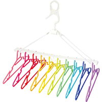 現代百貨 洗濯ハンガー 10連 SUNNY RAINBOW フォルダブルハンガー 335940 1個（直送品）