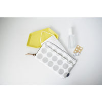 現代百貨 マスク 収納 抗菌 消臭 COCO 抗菌マスクポーチ グレー 345548 1個（直送品）