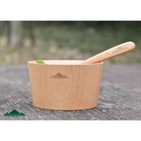籐芸 ボウル 木製 直径8.6×5.5cm Sサイズ アウトドア ブナカップ FORESTABLE 籐芸 362323 1個（直送品）