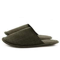 オクムラ 洗えるスリッパ 27cm~29cm 薄型携帯 ギャバLL ブラック AAAN1904BK 1足