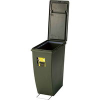 東谷 ゴミ箱 20L スリムコンテナ プッシュ グリーン 387912 1個（直送品）
