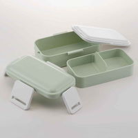 スケーター 弁当箱 2段 600ml 抗菌 ふわっと くすみカラー グリーン 394812 1個（直送品）