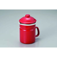 タマハシ オイルポット 0.7L 活性炭フィルター1個付き ピア・コローレ ホーロー レッド 395159（直送品）