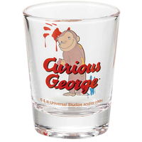 サンアート グラス 50ml ミニグラス おさるのジョージ ガラス 2 395527 1個（直送品）