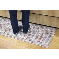カキウチ キッチンマット 拭ける PVC 45×240cm ブリック 398185 1個（直送品）