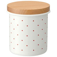 スケーター 保存容器 750ml ホーロー 木蓋付き キャスミン アイボリー 398550 1個（直送品）