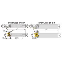 タンガロイ STCR/L2020/2525ー27ーCHP STCR2525-27-CHP 1個（直送品）