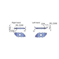 タンガロイ JXTG12FR/Lー60 JXTG12FL-60A-000:SH725 1セット(5個)（直送品）