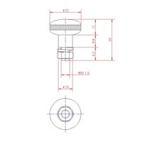 ジョー・プリンス竹下 Hー49 ローレットツマミ 1040491400 1セット(50個)（直送品）