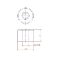 ジョー・プリンス竹下 Hー52ー2 丸ボス M8×15 1040522202 1セット(200個)（直送品）