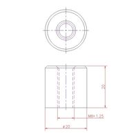 ジョー・プリンス竹下 Hー52ーSUSー1 ステンレス丸ボス M8×20 1040522301 1セット(50個)（直送品）