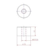ジョー・プリンス竹下 Hー52ーSUSー4 ステンレス丸ボス M5×10 1040522304 1セット(50個)（直送品）