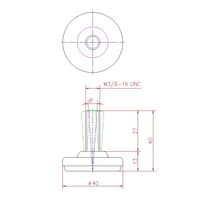 ジョー・プリンス竹下 Hー58ーSUSー40 ステンレスMNアジャスター φ40 1040581302 1セット(20個)（直送品）