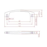 ジョー・プリンス竹下 Hー1AーSUSー1 ステンレスU型取手(スタッドナシ)P=102 1040012301 1セット(20個)（直送品）