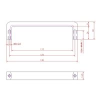 ジョー・プリンス竹下 Hー16AーSUSー1 ステンレス角型取手 P=120 1040162301 1セット(5個)（直送品）