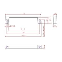 ジョー・プリンス竹下 Hー16B 角型取手 1040163100 1セット(50個)（直送品）
