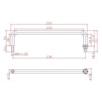 ジョー・プリンス竹下 Hー17ーSUSー2 ステンレス丸棒取手(スタッド付)P=238 1040171302 1セット(50個)（直送品）