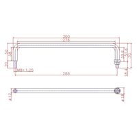 ジョー・プリンス竹下 Hー17ーSUSー1 ステンレス丸棒取手(スタッド付)P=288 1040171301 1セット(10個)（直送品）