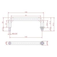 ジョー・プリンス竹下 Hー17ーSUSー6 ステンレス丸棒取手(スタッド付)P=100 1040171306 1セット(20個)（直送品）