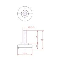 ジョー・プリンス竹下 Hー64ー2 ダイカストアジャスター φ28 1040641102 1セット(50個)（直送品）