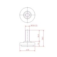 ジョー・プリンス竹下 Hー64ー4 ダイカストアジャスター φ36 1040641104 1セット(50個)（直送品）