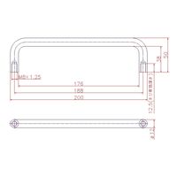 ジョー・プリンス竹下 Hー17AーSUSー3 ステンレス丸棒取手(スタッドナシ)P=188 1040172303 1セット(10個)（直送品）