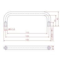 ジョー・プリンス竹下 Hー17AーSUSー4 ステンレス丸棒取手(スタッドナシ)P=120 1040172304 1セット(20個)（直送品）