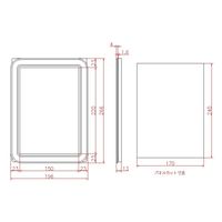 ジョー・プリンス竹下 Hー27Aー3 透明樹脂板付計器読取用窓枠 大 1040272703 1セット(10個)（直送品）