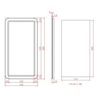 ジョー・プリンス竹下 Hー27Aー4 透明樹脂板付計器読取用窓枠 特大 1040272704 1セット(10個)（直送品）