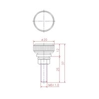 ジョー・プリンス竹下 Hー48ーSUSー1 ステンレスローレットツマミ M6 1040481301 1セット(20個)（直送品）