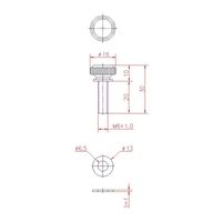 ジョー・プリンス竹下 Hー48ー1 ローレットツマミ M6 1040481401 1セット(100個)（直送品）