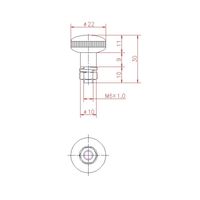 ジョー・プリンス竹下 Hー49ーSUS ステンレスローレットツマミ 1040491300 1セット(20個)（直送品）