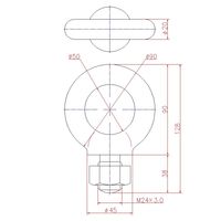 ジョー・プリンス竹下 Hー60ーSUSーM24 ステンレスアイボルト M24 1040601301 1セット(10個)（直送品）
