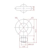 ジョー・プリンス竹下 Hー60ーSUSーM20 ステンレスアイボルト M20 1040601303 1セット(20個)（直送品）