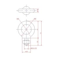 ジョー・プリンス竹下 Hー60ーSUSーM12 ステンレスアイボルト M12 1040601305 1セット(50個)（直送品）