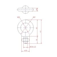 ジョー・プリンス竹下 Hー60ーSUSーM10 ステンレスアイボルト M10 1040601306 1セット(50個)（直送品）