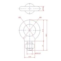 ジョー・プリンス竹下 Hー60ーM16 鉄アイボルト M16 1040606204 1セット(50個)（直送品）