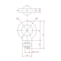 ジョー・プリンス竹下 Hー60ーM12 鉄アイボルト M12 1040606205 1セット(100個)（直送品）