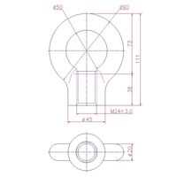 ジョー・プリンス竹下 Hー61ーSUSーM24 ステンレスアイナット M24 1040612301 1セット(5個)（直送品）