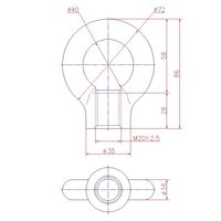 ジョー・プリンス竹下 Hー61ーM20 鉄アイナット M20 1040617203 1セット(50個)（直送品）