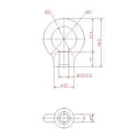 ジョー・プリンス竹下 Hー61ーM10 鉄アイナット M10 1040617206 1セット(20個)（直送品）