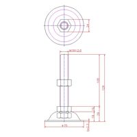 ジョー・プリンス竹下 Hー66ー2 レベルボルト M16×100mm 1040661202 1セット(50個)（直送品）