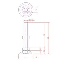 ジョー・プリンス竹下 Hー66ーSUSー4 ステンレスレベルボルト M20×130mm 1040661304 1セット(10個)（直送品）