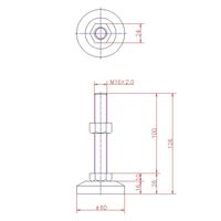 ジョー・プリンス竹下 Hー67ー1 レベルボルト M16×100mm 1040671201 1セット(20個)（直送品）