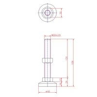 ジョー・プリンス竹下 Hー67ー5 レベルボルト M20×130mm 1040671205 1セット(20個)（直送品）